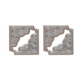 Набір металевих куточків Openwork corners, 4 шт античний бронзовий