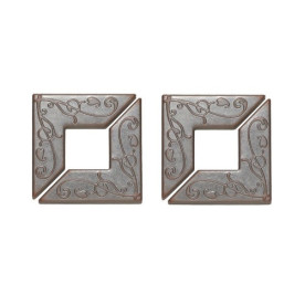 Набір мереживних металевих куточків Openwork corners, 4 шт античний бронзовий