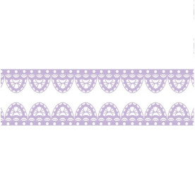 Декоративний паперовий скотч Scrapberry's "Бузкові мереживо, ширина 15 мм, довжина 8 м