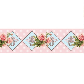 Декоративный бумажный скотч Scrapberry's " Свежие розы, ширина 15 мм, длина 8 м