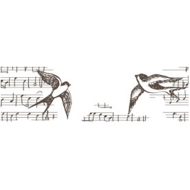 Декоративный прозрачный скотч Scrapberry's Ласточки, ширина 15 мм, длина 10 м