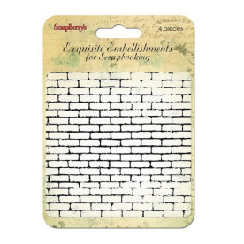 Акриловий фоновий штамп Scrapberry's Цегляна кладка, 1 шт, 10х10 см