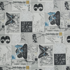 Декоративная ткань Аполо серый, размер 50х70 см, хлопок 70%, плотность 160