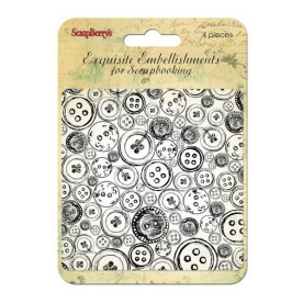 Акриловый фоновый штамп Scrapberry's Пуговки, 1 шт, размер 10х10 см