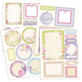 Набір стікерів з чіпборда Meadow Lark 13х16 см 4 шт. від Prima