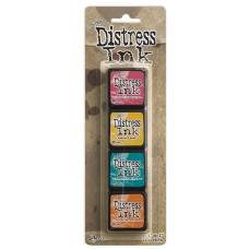 Набір подушечок для Штампінг Distress Mini Ink Kit - Kit 1, 4 шт від Ranger