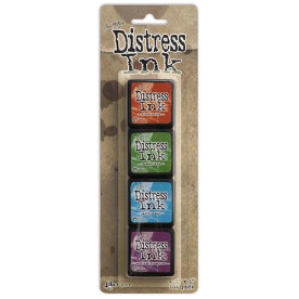 Набор подушечек для штампинга Distress Mini Ink Kit - Kit 2, 4 шт от Ranger.