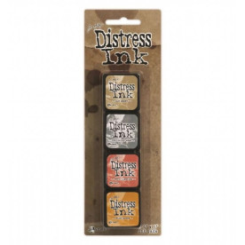 Набор подушечек для штампинга Distress Mini Ink Kit - Kit 7, 4 шт от Ranger