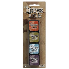 Набір подушечок для Штампінг Distress Mini Ink Kit - Kit 8, 4 шт від Ranger