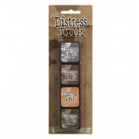 Набор подушечек для штампинга  Distress Mini Ink Kit - Kit 9, 4 шт от Ranger