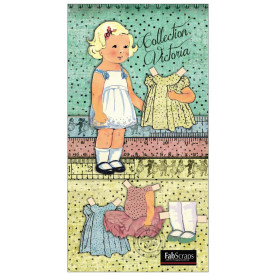 Набір для журналінга Victoria Tag 12 сторінок, розмір 20х10см від Fabscraps