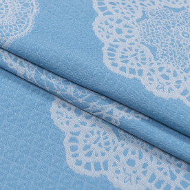 Гобелен кензо, Хлопок 50%, 267г/м, голубой, 50x50 см