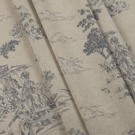 Декоративна тканина Туаль-де-Жуі, розмір 50х70 см, бавовна 80%, щільність 184