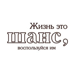 Акриловый штамп Жизнь - это шанс 5,2х2,4 см, Lesia Zgharda