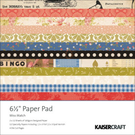Набор бумаги Miss Match, 16х16 см, 40 листов от Kaisercraft