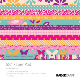 Набір паперу Butterfly Kisses, 16х16 см, 40 аркушів від Kaisercraft