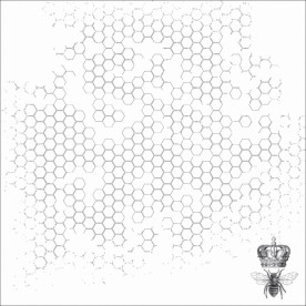 Прозрачный акриловый лист с рисунком Beehive 30х30 см от Kaisercraft