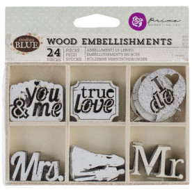 Набор деревянных высечек Something Blue Icons от Prima