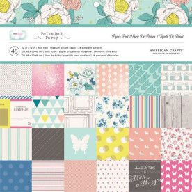 Набор бумаги Polka Dot Party 48 л. 30х30 см от American Crafts