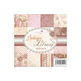 Набір паперу Antique Library 15х15 см 12 аркушів від Wild Rose Studio