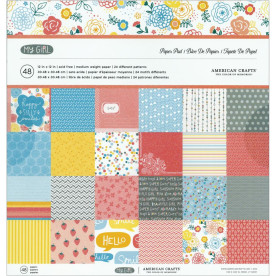 Набір паперу My Girl 24 л. 30х30 см від American Crafts