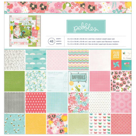 Набір паперу Garden Party 24 л. 30х30 см від Pebbles.