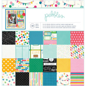 Набір паперу Birthday Wish 24 л. 30х30 см від Pebbles