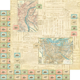 Двосторонній скраппапір Travel Odyssey 30х30 см від Graphic 45