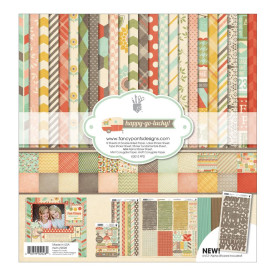 Набір паперу Happy Go Lucky 15 л. + 3 л. наклейок від Fancy Pants