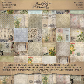 Набір двостороннього паперу Wallflower 30х30 см 36 аркушів від Tim Holtz