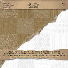 Набір двостороннього паперу Kraft & White - Resist 30х30 см 24лістa від Tim Holt