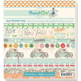Набор скрапбумаги Travel Girl 20х20 см 12 листов от October Afternoon