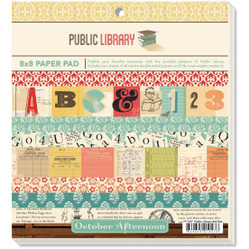 Набор скрапбумаги Public Library 20х20 см 12 листов от October Afternoon