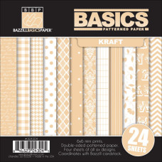 Набір паперу Kraft Multi 15х15 см 12 аркушів від Bazzil Basics