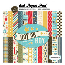 Набір паперу Boy Oh Boy 15х15 см, 12 аркушів від Carta Bella