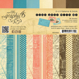 Набір двосторонньої Скрапбумага Come Away With Me 15х15 см 12 аркушів від Graphic 45