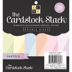 Набір скраппаперу Pastel 12 аркушів 15х15 см від DCWV
