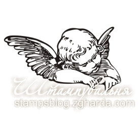 Акриловый штамп Ангел 3,6х2 см