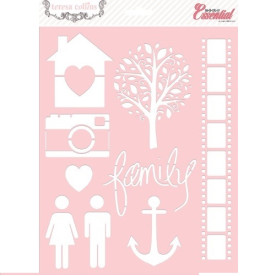 Набір трафаретів Family 20x25 см 3 шт. від Teresa Collins