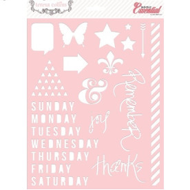 Набір трафаретів Basics 20x25 см 3 шт. від Teresa Collins