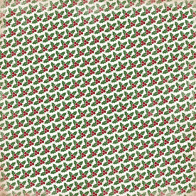 Двосторонній папір Christmas Holly 30х30 см від Carta Bella