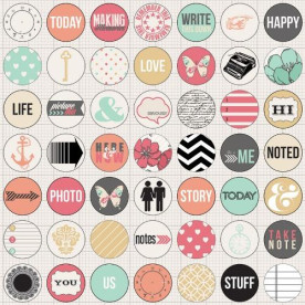 Двусторонняя бумага Circles 30х30 см от Teresa Collins