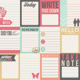 Двусторонняя бумага Notecards 30х30 см от Teresa Collins