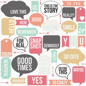 Двусторонняя бумага Quotes 30х30 см от Teresa Collins