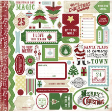 Наклейки 30x30 So This is Christmas,  Carta Bella
