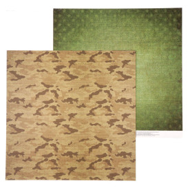 Папір для скрапбукінгу, Армійський намет, 30,5 × 30,5 см, 180 г/м, АртУзор