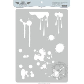 Трафарет "Каплі" для скрапбукінга, 19х13,5см від Lesia Zgharda