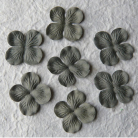 Набор 10 гортензий серого цвета, 35 мм