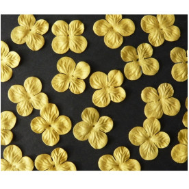 Набір 10 гортензій жовтого кольору, 25 мм