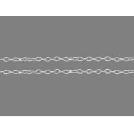 Металевий ланцюжок срібного кольору, розмір ланки 2х3 мм, 90 см.